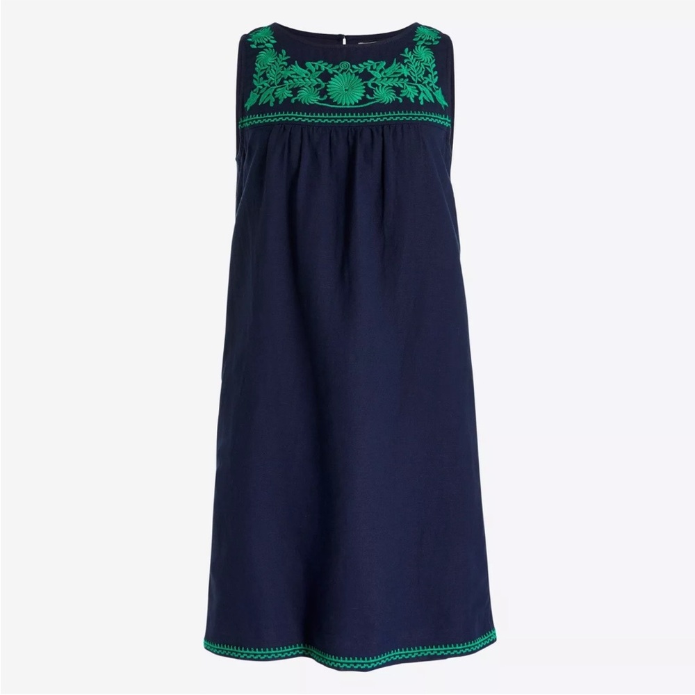 J Crew Embroidered Dress Size L
